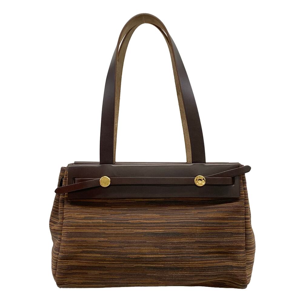 Hermès Her Bag Cabas PM Tote Bag Dark Brown Multi Vibrato Box Calf